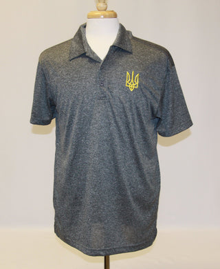 Men's Lightweight Tryzub Golf Shirt Charcoal