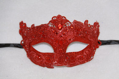Lace Masquerade Mask Red