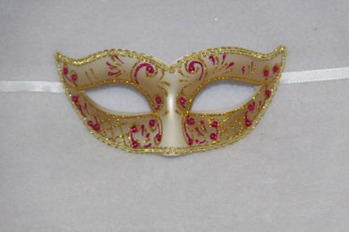 Masquerade Mask Fuchsia & Gold