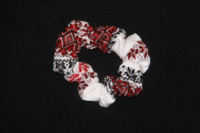 Red Woven Scrunchie