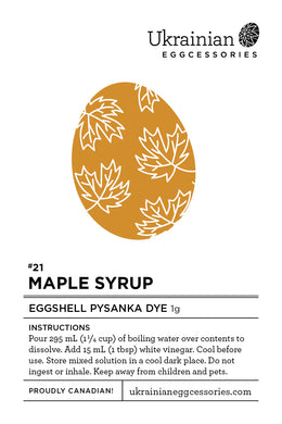 #21 Maple Syrup Eggshell Pysanka Dye
