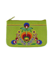 Load image into Gallery viewer, Embroidered Polska Flower Coin Pouch