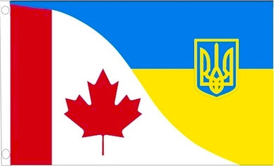 3'x5' Ukraine/ Canada friendship Flag