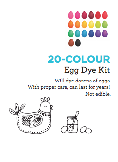 20 Colour Eggshell Dye Kit