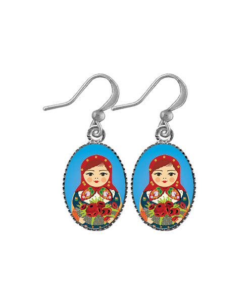 Matryoshka earrings on sale