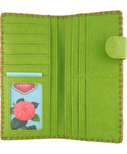 Load image into Gallery viewer, Large Embroidered Poppy Wallet