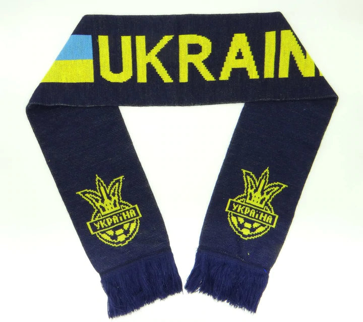 Ukraine Soccer Scarf- Dk Blue
