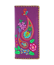 Load image into Gallery viewer, Paisley Pattern Embroidered Large Wallet