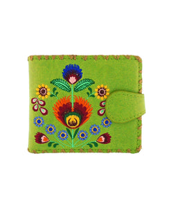 Polska Flower Embroidered Medium Wallet