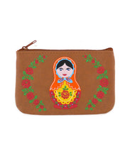 Load image into Gallery viewer, Matryoshka Doll Embroidered Small Pouch