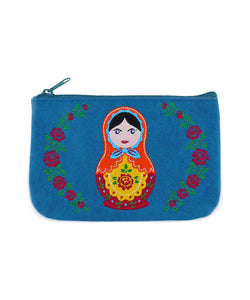 Matryoshka Doll Embroidered Small Pouch