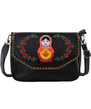 Load image into Gallery viewer, Embroidered Matryoshka Doll Clutch/Cross Body Bag