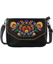 Load image into Gallery viewer, Embroidered Polska Flower Clutch/Cross Body Bag