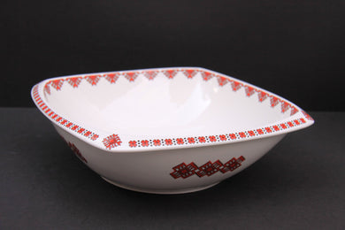 large rounded square serving bowl