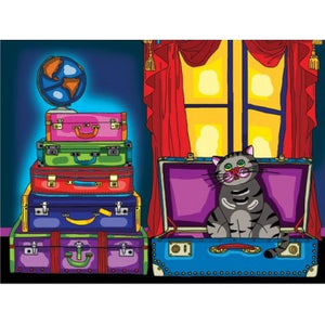 Cat in a Suitcase 16" x 12"