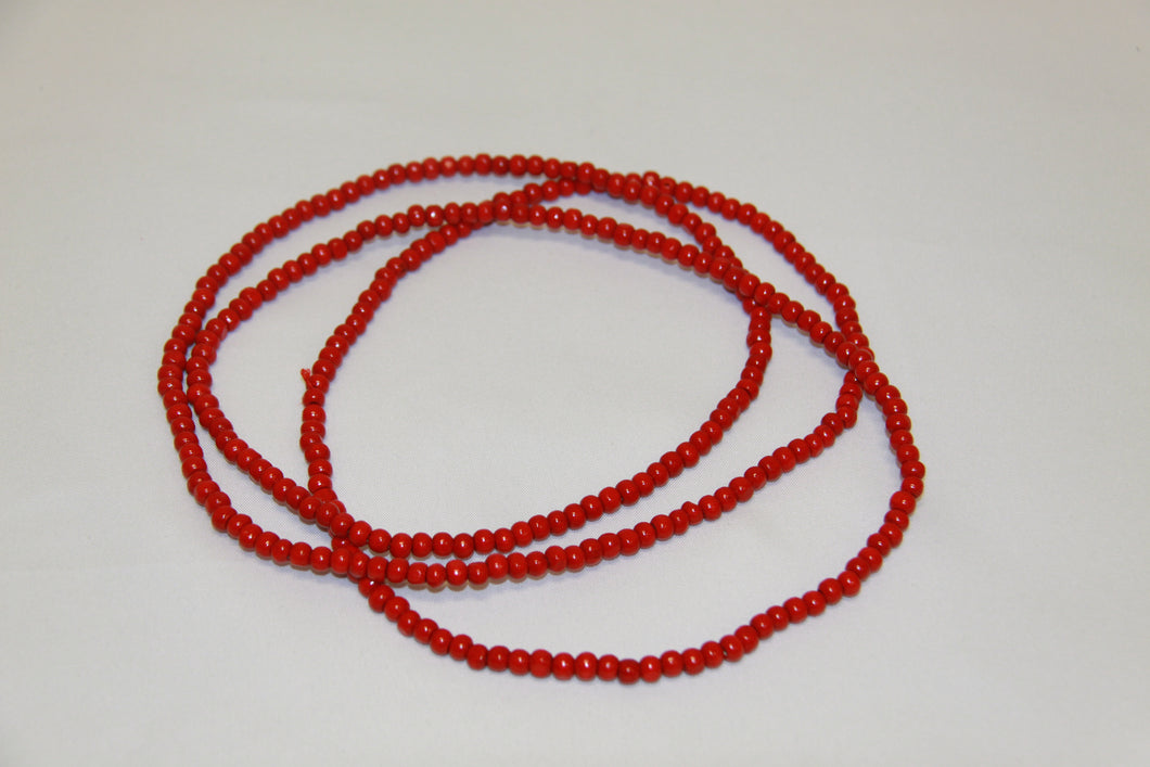 6mm Red Wood Beads