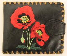 Load image into Gallery viewer, Medium Embroidered Poppy Wallet
