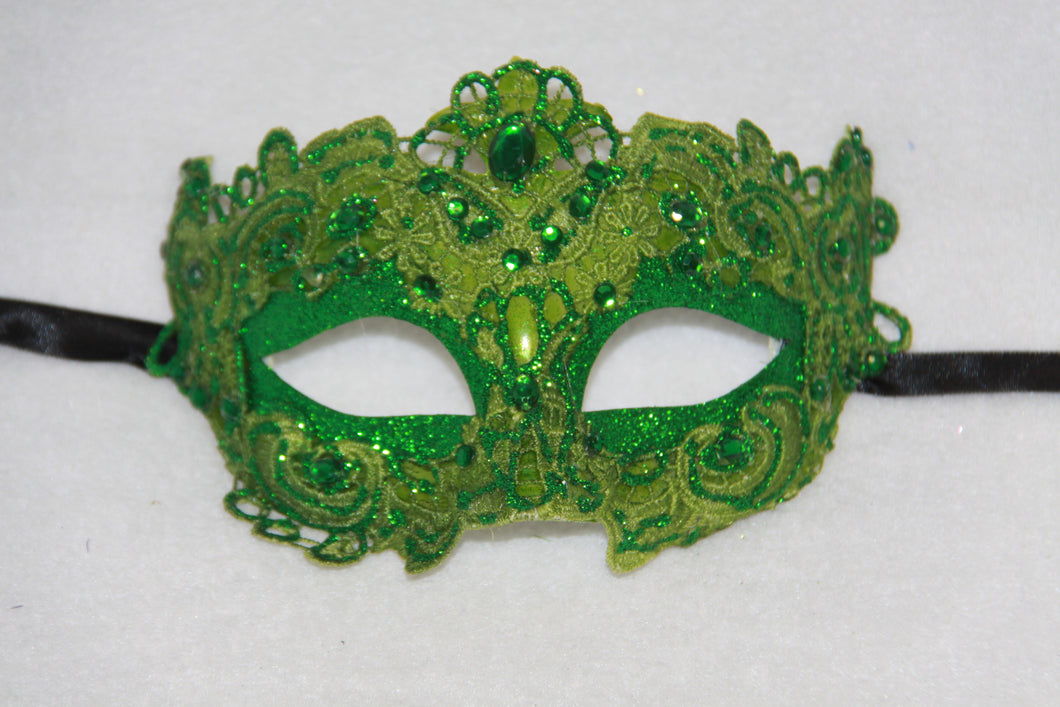 Lace Masquerade Mask Green