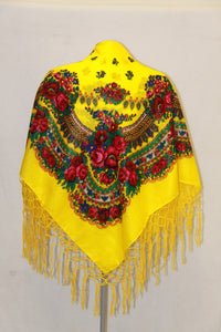 Traditional Gold Thread Hustka Yellow
