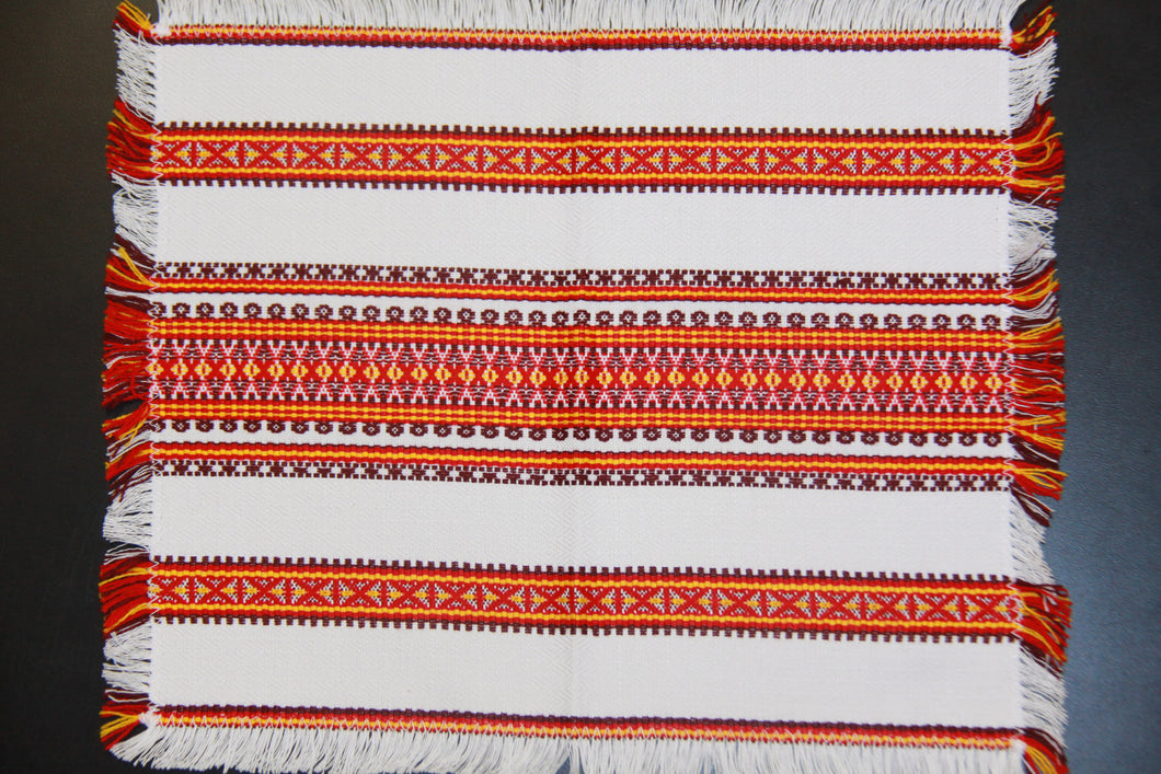 Red & Gold Woven Napkin 13