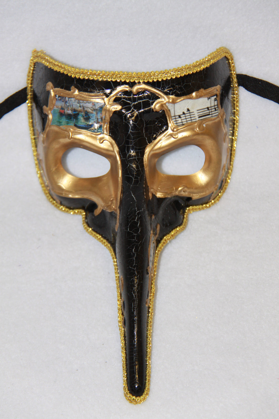 Masquerade Mask with Beak Black