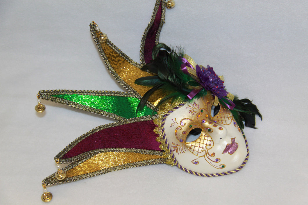 Masquerade Mask Feather Mardi Gras