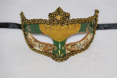 Music Masquerade Mask Green