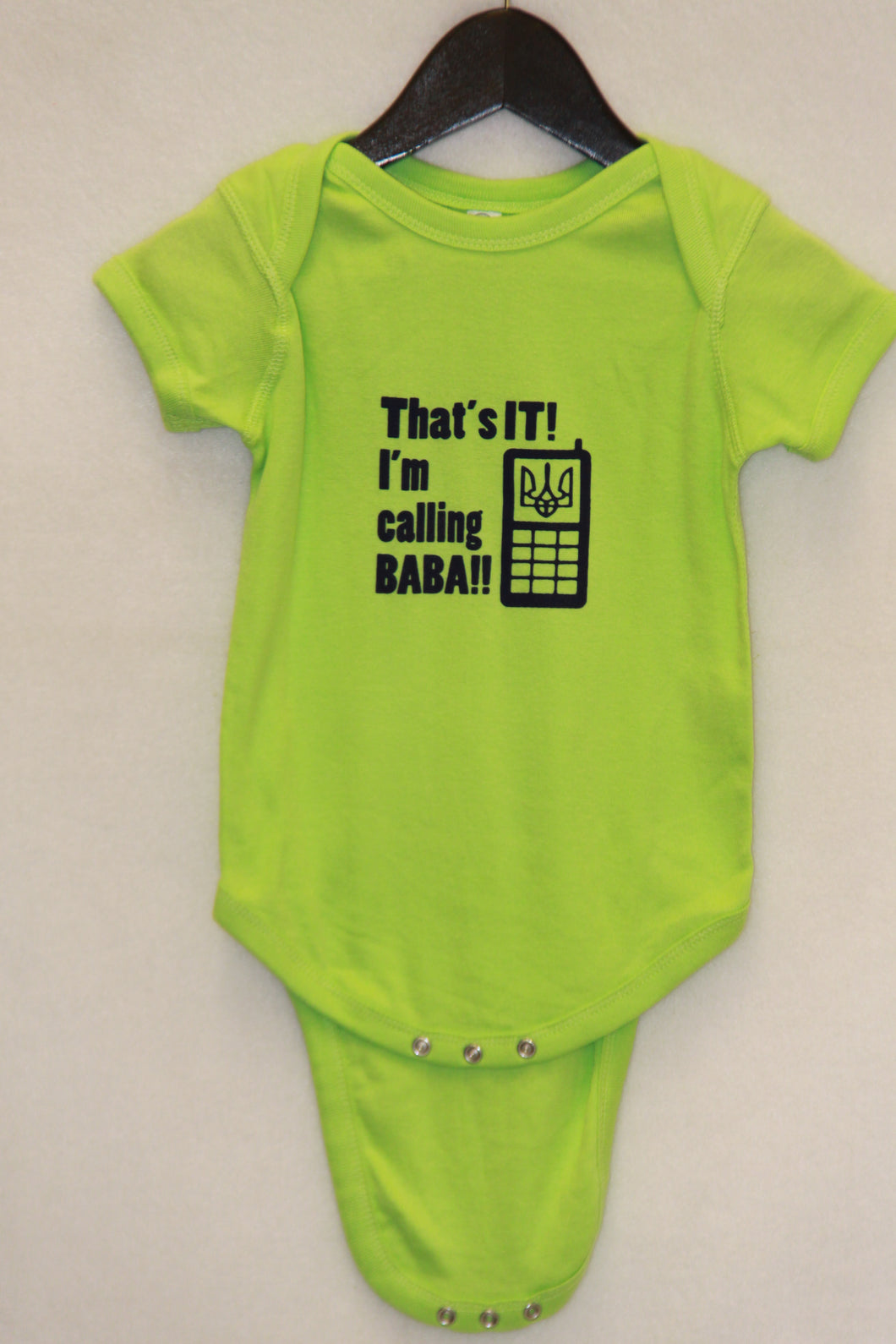 That's It I'm Calling BABA Onesie- Lime