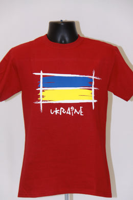 Sketch Ukraine T-Shirt- Red
