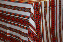 Load image into Gallery viewer, Woven Red &amp; Gold Bulk Tablecloth (Sold by Metre)