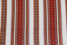Load image into Gallery viewer, Woven Red &amp; Gold Bulk Tablecloth (Sold by Metre)