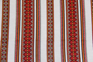 Woven Red & Gold Bulk Tablecloth (Sold by Metre)