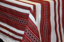 Load image into Gallery viewer, Woven Red &amp; Black Bulk Tablecloth (Sold by Metre)