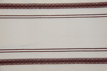 Load image into Gallery viewer, Burgundy Stripe Woven Tablecloth 41&quot; x 48&quot;