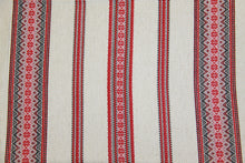 Load image into Gallery viewer, Red &amp; Black Natural look Woven Tablecloth 67&quot; x 45&quot;