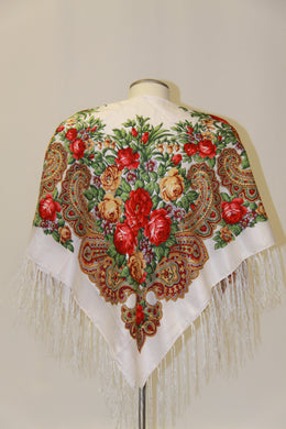 Silk Hustka Traditional White