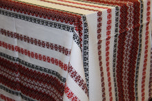 Load image into Gallery viewer, Woven Burgundy &amp; Black Bulk Tablecloth (Sold by Metre)