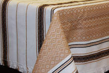 Load image into Gallery viewer, Brown Woven Tablecloth 56&quot; x 100&quot;