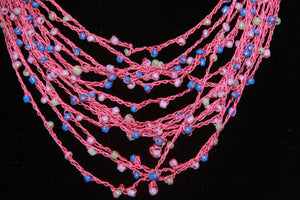 Airy Crochet Bead Necklace