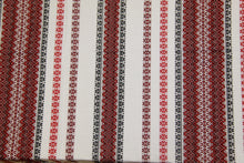 Load image into Gallery viewer, Woven Burgundy &amp; Black Bulk Tablecloth (Sold by Metre)