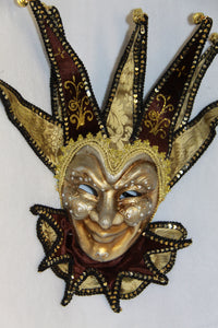 Jester Masquerade Mask Brown