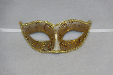 Masquerade Mask Brown & Gold