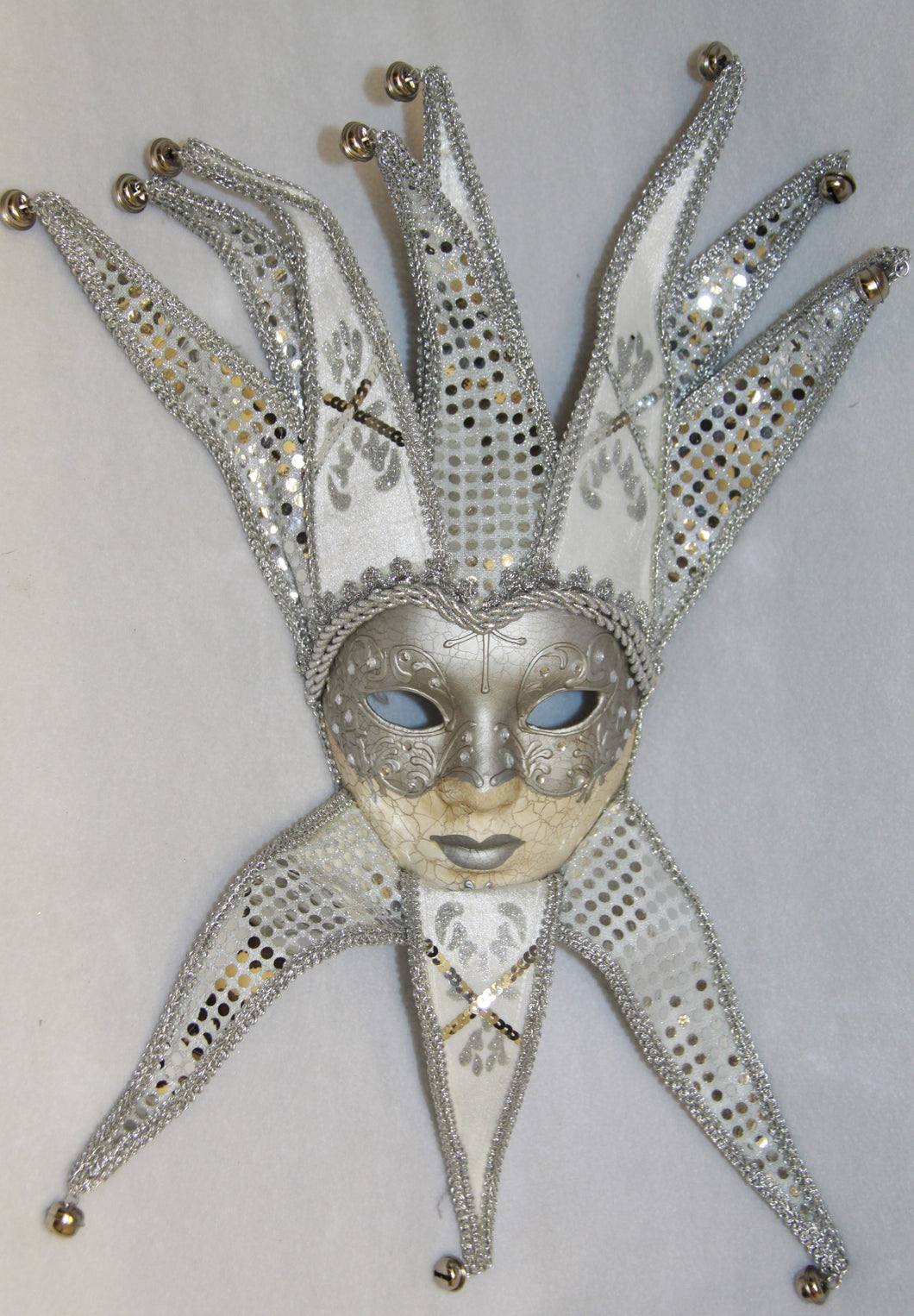 Jester Masquerade Mask Silver