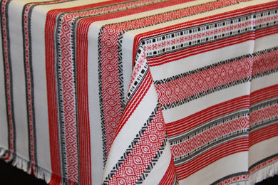 Red Woven Tablecloth 69