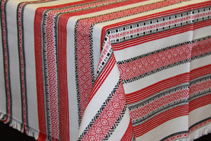 Red Woven Tablecloth 59" x 92"