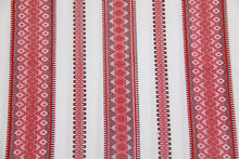 Load image into Gallery viewer, Red Woven Tablecloth 57&quot; x 66&quot;