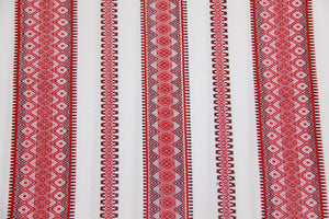 Red Woven Tablecloth 57" x 66"