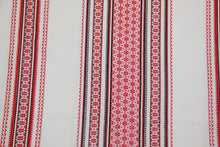 Load image into Gallery viewer, Red &amp; Black Woven Tablecloth 79&quot; x 58&quot;