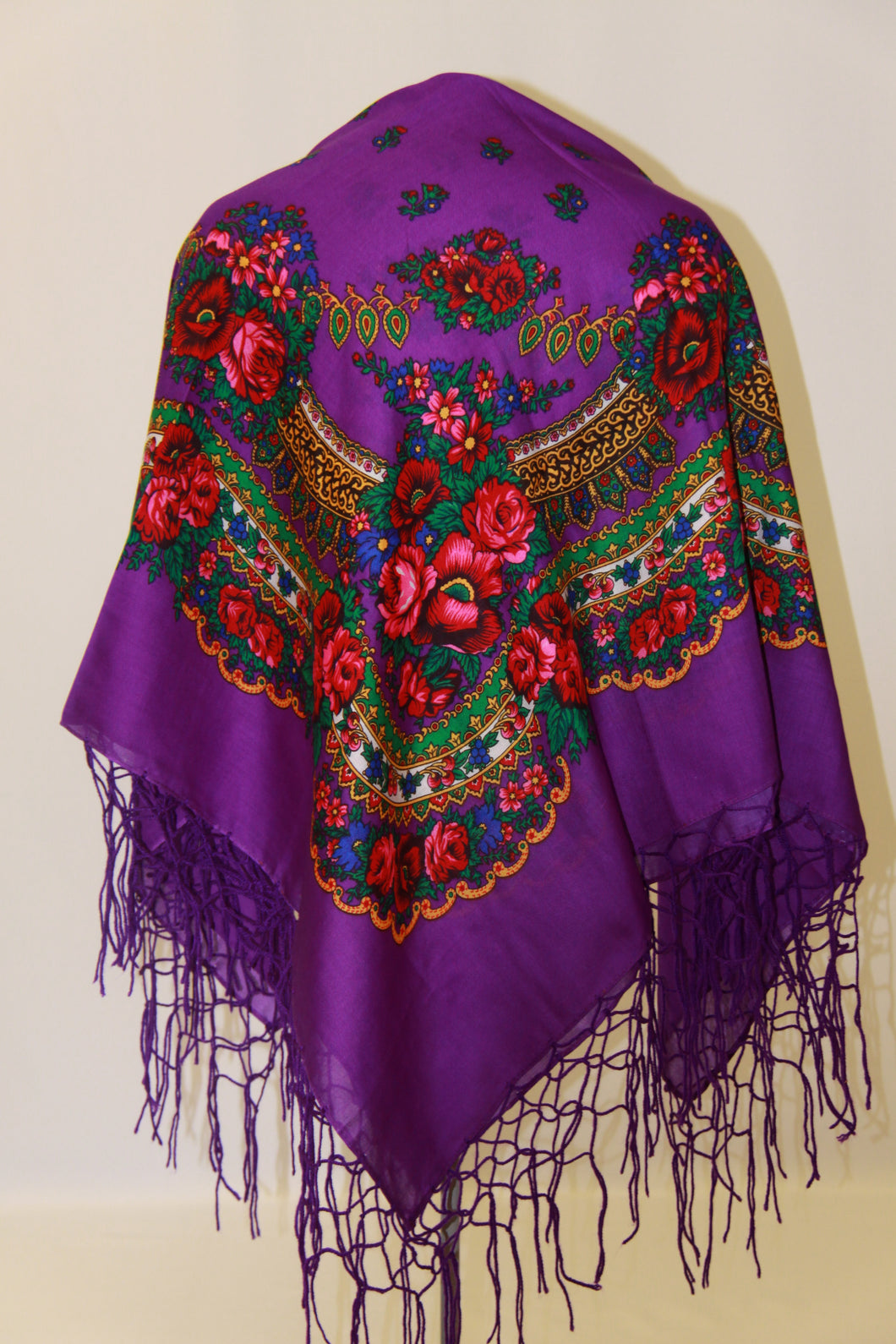 Ukrainian Traditional Purple Hustka