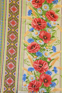 Printed Poppy Tablecloth 4'11 x 4'11